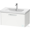 Duravit D-CODE 78,4x46 cm-es 1 fiókos alsószekrény mosdó és csaptelep nélkül, króm fogantyúval, matt fehér DC4667010180000