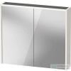 Duravit D-CODE 80x70 cm-es 2 ajtós tükrös szekrény világítással, dugaljjal, fényes fehér DC7106022220000