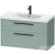 Duravit D-CODE 98,4x46 cm-es 2 fiókos alsószekrény mosdó és csaptelep nélkül, fekete fogantyúval, matt fjord zöld DC46730BDHG0000