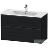 Duravit D-NEO 1010x462 mm-es 2 fiókos függesztett szekrény 233610XXX mosdóhoz,Black Oak DE436301616