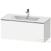 Duravit D-NEO 101x46,2 cm-es, 1 fiókos fali szekrény, króm fogantyúval, 233610XXX mosdóhoz, matt fehér DE4263010180000