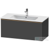 Duravit D-NEO 101x46,2 cm-es, 1 fiókos fali szekrény, szálcsiszolt bronz fogantyúval, 233610XXX mosdóhoz, matt antracit DE4263004490000