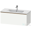 Duravit D-NEO 101x46,2 cm-es, 1 fiókos fali szekrény, szálcsiszolt bronz fogantyúval, 233610XXX mosdóhoz, matt fehér DE4263004180000