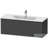 Duravit D-NEO 121x46,2 cm-es, 1 fiókos alsószekrény fekete fogantyúval 233612,vagy 236112 mosdóhoz, matt grafit DE42640BD490000
