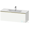 Duravit D-NEO 121x46,2 cm-es, 1 fiókos alsószekrény polírozott arany színű fogantyúval 233612,vagy 236112 mosdóhoz, matt fehér DE4264034180000