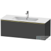 Duravit D-NEO 121x46,2 cm-es, 1 fiókos alsószekrény polírozott arany színű fogantyúval 233612,vagy 236112 mosdóhoz, matt grafit DE4264034490000