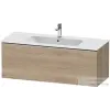 Duravit D-NEO 121x46,2 cm-es, 1 fiókos alsószekrény rozsdamentes acél színű fogantyúval 233612,vagy 236112 mosdóhoz, márványos tölgy DE4264070550000