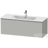 Duravit D-NEO 121x46,2 cm-es, 1 fiókos alsószekrény rozsdamentes acél színű fogantyúval 233612,vagy 236112 mosdóhoz, matt betonszürke DE4264070070000