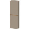 Duravit D-NEO 132x40x24 cm-es, 1 ajtós félmagas szekrény csiszolt bronz színű fogantyúval, jobbos, matt len DE1318R04750000