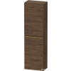 Duravit D-NEO 132x40x24 cm-es 1 ajtós félmagas szekrény csiszolt bronz színű fogantyúval, jobbos, sötét dió DE1318R04210000