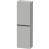Duravit D-NEO 132x40x24 cm-es 1 ajtós félmagas szekrény fekete színű fogantyúval, balos, matt betonszürke DE1318LBD070000