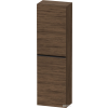 Duravit D-NEO 132x40x24 cm-es 1 ajtós félmagas szekrény fekete színű fogantyúval, balos, sötét dió DE1318LBD210000