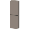 Duravit D-NEO 132x40x24 cm-es, 1 ajtós félmagas szekrény fekete színű fogantyúval, jobbos, matt bazalt DE1318RBD430000