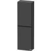 Duravit D-NEO 132x40x24 cm-es, 1 ajtós félmagas szekrény fekete színű fogantyúval, jobbos, matt grafit DE1318RBD490000