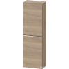 Duravit D-NEO 132x40x24 cm-es 1 ajtós félmagas szekrény króm fogantyúval, balos, márványos tölgy DE1318L10550000