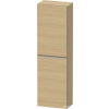 Duravit D-NEO 132x40x24 cm-es 1 ajtós félmagas szekrény rozsdamentes acél hatású fogantyúval, balos, natúr tölgy DE1318L70300000