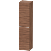Duravit D-NEO 176x40x36 cm-es 1 ajtós magas szekrény króm színű fogantyúval, jobbos, matt dió DE1328R10790000