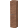 Duravit D-NEO 176x40x36 cm-es 1 ajtós magas szekrény rozsdamentes acél hatású fogantyúval, balos, matt dió DE1328L70790000