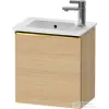 Duravit D-NEO 41x27,4 cm-es, 1 ajtós fali szekrény polírozott arany színű fogantyúval 072343 mosdóhoz, jobbos, natúr tölgy DE4259R34300000