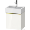 Duravit D-NEO 43,4x32,2 cm-es, 1 ajtós alsószekrény polírozott arany színű fogantyúval, mosdó és csaptelep nélkül, jobbos, fényes fehér DE4217R34220000