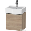 Duravit D-NEO 43,4x32,2 cm-es, 1 ajtós alsószekrény rozsdamentes acél hatású fogantyúval, mosdó és csaptelep nélkül, jobbos, márványos tölgy DE4217R70550000