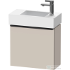 Duravit D-NEO 484x222 mm-es 1 ajtós függesztett szekrény 072450 mosdóhoz,balos, Taupe Matt Decor DE4219L9191