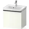 Duravit D-NEO 48,4x37,2 cm-es, 1 fiókos fali szekrény, fekete fogantyúval, 074250XXX mosdóhoz, fényes fehér DE42480BD220000
