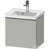 Duravit D-NEO 48,4x37,2 cm-es, 1 fiókos fali szekrény, rozsdamentes acél színű fogantyúval, 074250XXX mosdóhoz, matt betonszürke DE4248070070000