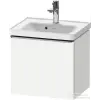 Duravit D-NEO 48,4x37,2 cm-es, 1 fiókos fali szekrény, rozsdamentes acél színű fogantyúval, 074250XXX mosdóhoz, matt fehér DE4248070180000