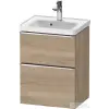 Duravit D-NEO 48,4x37,2 cm-es, 2 fiókos fali szekrény króm fogantyúval 074250XXX mosdóhoz, márványos tölgy DE4350010550000