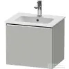 Duravit D-NEO 51x40,2 cm-es, 1 fiókos fali szekrény, króm fogantyúval, 233653XXX mosdóhoz, matt betonszürke DE4260010070000