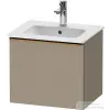 Duravit D-NEO 51x40,2 cm-es, 1 fiókos fali szekrény, szálcsiszolt bronz színű fogantyúval, 233653XXX mosdóhoz, matt len DE4260004750000