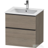 Duravit D-NEO 610x462 mm-es 2 fiókos függesztett szekrény 233663XXX mosdóhoz,Oak Terra DE436103535