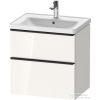 Duravit D-NEO 634x452 mm-es 2 fiókos függesztett szekrény 236765XXX mosdóhoz,White High Gloss Decor DE435402222