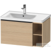 Duravit D-NEO 784x452 mm-es 1 fiókós,nyitott polcos függesztett szekrény 236980 mosdóhoz,Natural Oak DE425803030