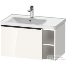 Duravit D-NEO 784x452 mm-es 1 fiókós,nyitott polcos függesztett szekrény 236980 mosdóhoz,White High Gloss Decor DE425802222 fürdőszoba bútor