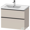 Duravit D-NEO 784x452 mm-es 2 fiókos függesztett szekrény 236980XXX mosdóhoz,Taupe Matt Decor DE435709191
