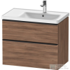 Duravit D-NEO 784x452 mm-es 2 fiókos függesztett szekrény 237080XXX mosdóhoz,Natural Walnut Decor DE435807979