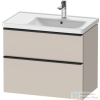 Duravit D-NEO 784x452 mm-es 2 fiókos függesztett szekrény 237080XXX mosdóhoz,Taupe Matt Decor DE435809191