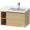 Duravit D-NEO 78,4*45,2 cm-es, 1 fiókos alsószekrény csiszolt bronz színű fogantyúval, mosdó és csaptelep nélkül, natúr tölgy DE4257004300000