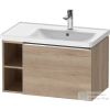 Duravit D-NEO 78,4*45,2 cm-es, 1 fiókos alsószekrény króm színű fogantyúval, mosdó és csaptelep nélkül, márványos tölgy DE4257010550000