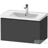 Duravit D-NEO 78,4x45,2 cm-es, 1 fiókos fali szekrény, fekete színű fogantyúval, 236980XXX mosdóhoz, matt grafit DE42550BD490000