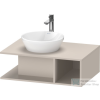 Duravit D-NEO 800x550 mm-es mosdó alá építhető alsószekrény, Taupe Matt Decor DE492809191