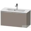 Duravit D-NEO 81x37,2 cm-es, 1 fiókos fali szekrény, króm fogantyúval, 234283XXX mosdóhoz, matt bazalt DE4269010430000