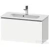 Duravit D-NEO 81x37,2 cm-es, 1 fiókos fali szekrény, rozsdamentes acél színű fogantyúval, 234283XXX mosdóhoz, matt fehér DE4269070180000