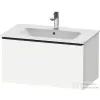 Duravit D-NEO 81x46,2cm-es, 1 fiókos fali szekrény, fekete színű fogantyúval, 233683XXX mosdóhoz, matt fehér DE42620BD180000