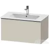 Duravit D-NEO 81x46,2cm-es, 1 fiókos fali szekrény, rozsdamentes acél színű fogantyúval, 233683XXX mosdóhoz, matt taupe DE4262070910000