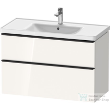 Duravit D-NEO 984x452 mm-es 2 fiókos függesztett szekrény 236710XXX mosdóhoz,White High Gloss Decor DE435602222 fürdőszoba bútor
