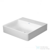 Duravit DURASQUARE 50x47 cm-es bútorral aláépíthető csiszolt mosdó csaplyuk nélkül,Wondergliss bevonattal,23535000791
