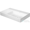 Duravit DURASQUARE 80x47 cm-es bútorral aláépíthető csaplyuk- és túlfolyó nélküli csiszolt mosdó jobbos medencével,Wondergliss bevonattal,23498000791